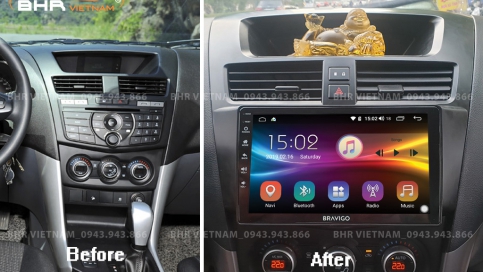 Màn hình DVD Android liền camera 360 xe Mazda BT50 2013 - nay | Bravigo Ultimate (4G+64G)  